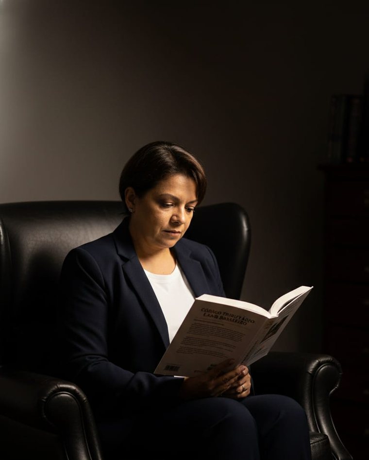 Roseli Santos lendo em uma poltrona